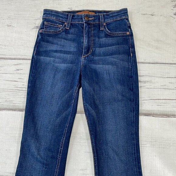 Joe's Jeans Straight Leg Rolled Cuff Faded Denim Blue Size 24 - Picture 4 of 11